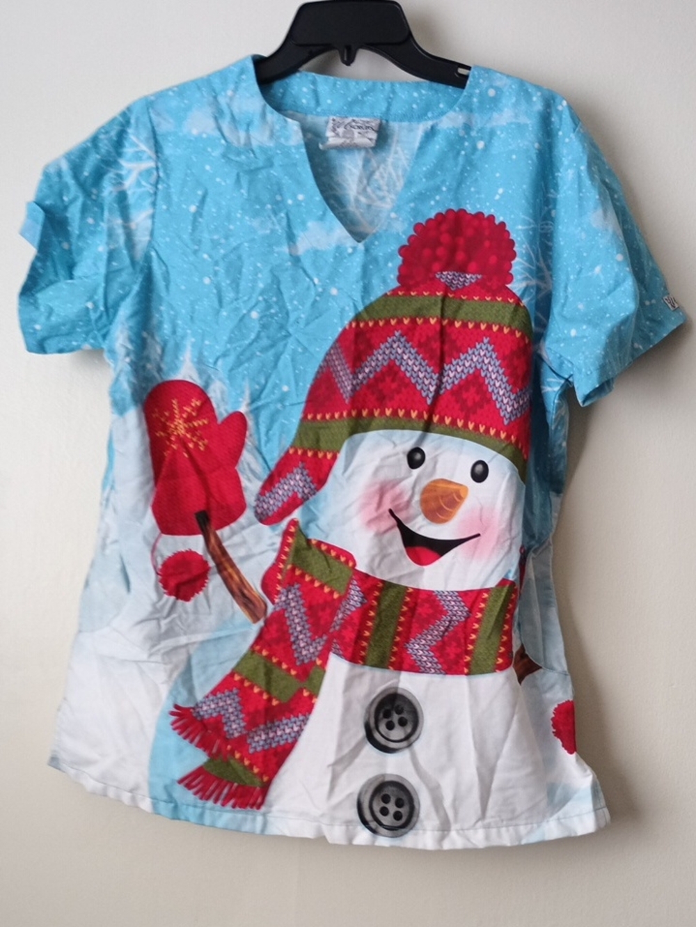 Scrub Uniform Snowman
